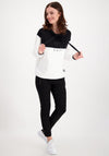 Monari Colour Block Cowl Sweatshirt, Black & White