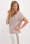 Monari Rhinestone T-Shirt, Taupe