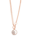Absolute Pendant T-Bar Necklace, Rose Gold