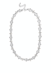 Absolute Interlocking Pearl and Diamante Necklace, Silver