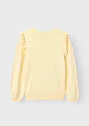 Name It Mini Girl Vininna Knitted Cardigan, Double Cream