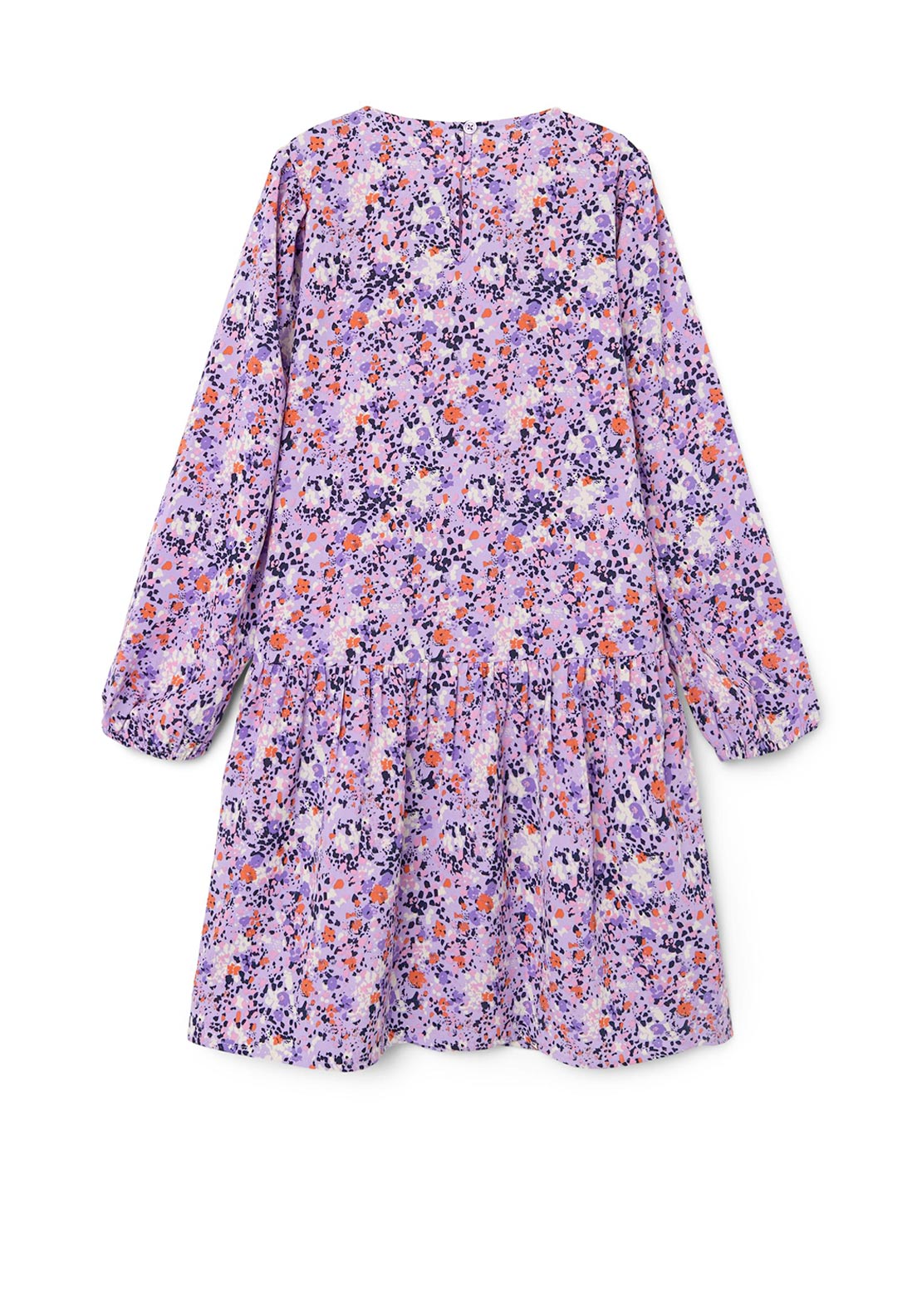 Name It Kid Girl Bodila Long Sleeve Dress, Sand Verbena