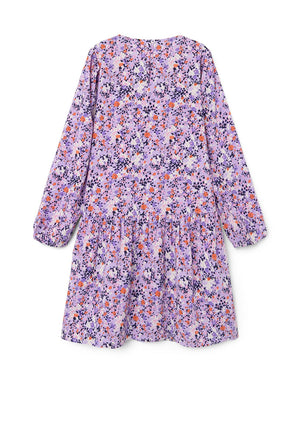 Name It Kid Girl Bodila Long Sleeve Dress, Sand Verbena