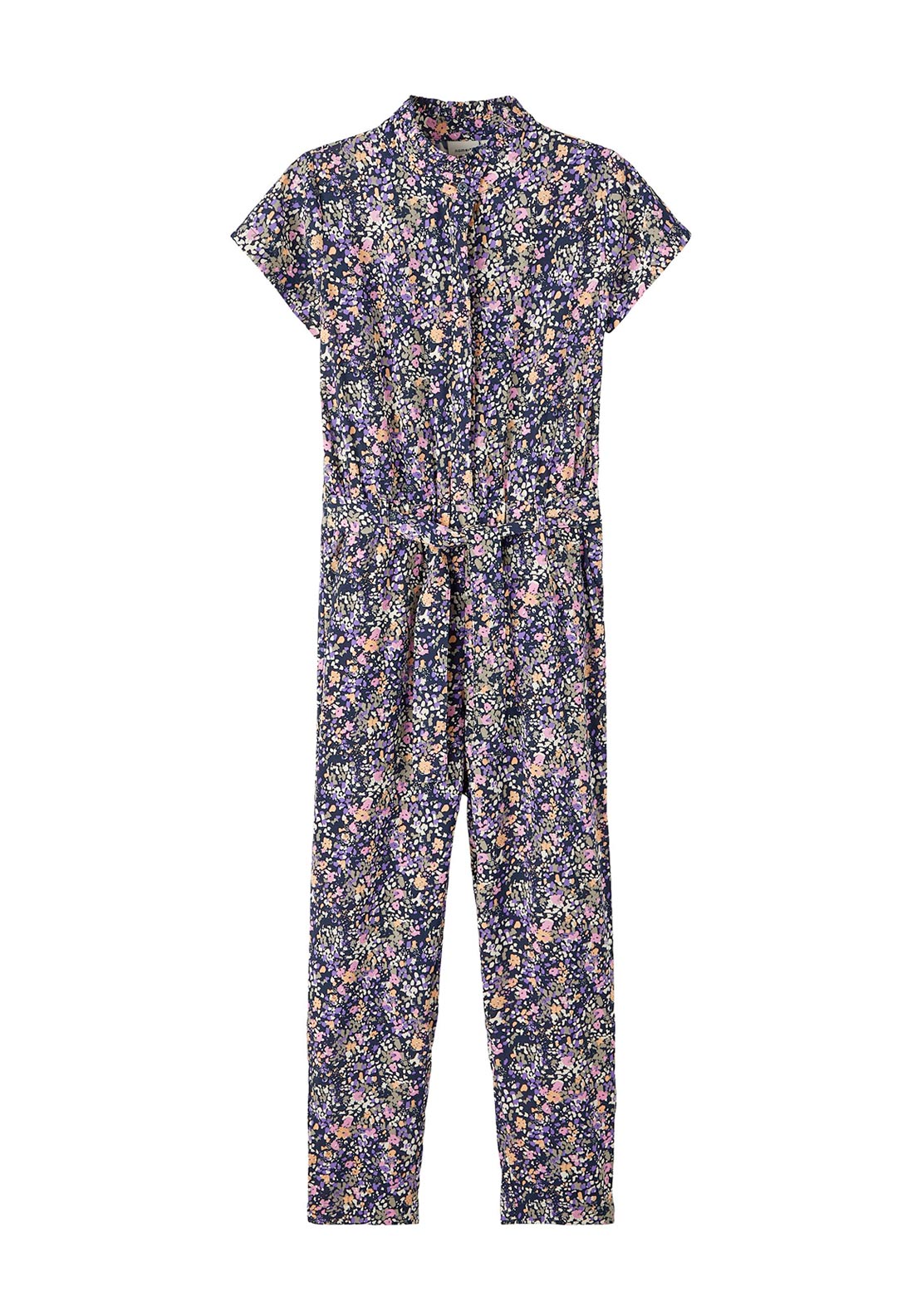 Name It Kid Girl Bodila Short Sleeve Jumpsuit, Dark Sapphire