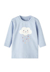 Name It Baby Girl Thya Long Sleeve Top, Eventide