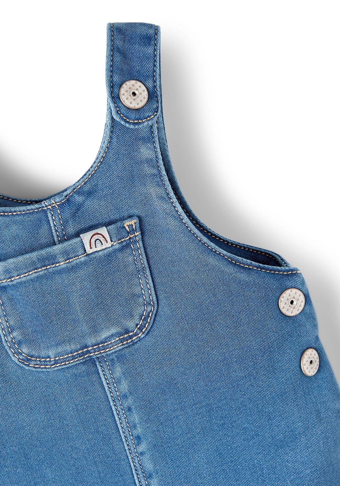 Name It Baby Girls Bella Dungarees, Medium Blue Denim