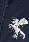 Name It Mini Girls Bascha Unicorn Full Zip, Dark Sapphire
