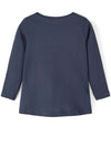 Name It Mini Girl Violet Long Sleeve Top, Dark Sapphire