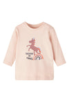 Name It Baby Girl Thya Long Sleeve Top, Rose Smoke