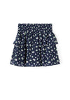 Name It Kid Girl Disigne Flower Print Skirt, Dark Sapphire