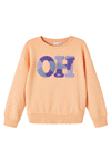 Name It Girls Brivilma Crewneck OH Sweatshirt, Orange Chiffon