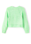 Name It Kid Girl Dilisa Cropped Knit Jumper, Green Ash