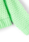 Name It Kid Girl Dilisa Cropped Knit Jumper, Green Ash