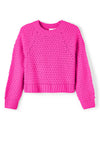 Name It Kid Girl Dilisa Cropped Knit Jumper, Knockout Pink