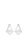 Newbridge Silverware Sonata Triangular Earrings, Silver