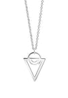 Newbridge Sonata Triangular Pendant Necklace, Silver