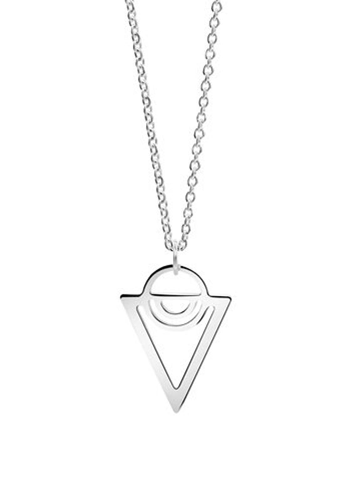 Newbridge Sonata Triangular Pendant Necklace, Silver