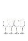 Newgrange Living Set of 4 Clear Cut Wine Glasses