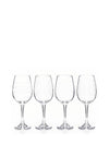 Newgrange Living Set of 4 Clear Cut Wine Glasses