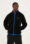 NICCE Ferndale Borg Fleece Jacket, Black & Royal Blue