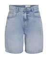 Noisy May Josie 90s Style Denim Shorts, Light Blue