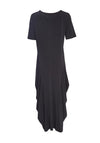 Naya Basic Curled Hem Dress, Black