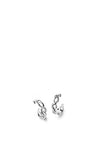 Newbridge Silverware Molten Knot Earrings, Silver