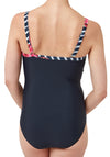 Oyster Bay Capri Floral Print Classic Swimsuit, Navy
