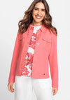 Olsen Jersey Buttoned Short Jacket, Pink