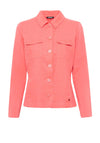 Olsen Jersey Buttoned Short Jacket, Pink