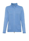 Olsen Ribbed Zip Cardigan, Cornflower