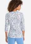 Olsen Paisley Outline Print T-Shirt, Cornflower Multi