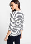 Olsen Stripe & Floral T-Shirt, Navy Multi