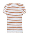 Olsen Stripe & Floral T-Shirt, Brown Multi