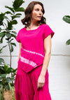 One Life Grace Tie Dye Top, Fuchsia