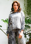 One Life Abby Dipped Hem Top, Washed Black