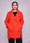Ora Wool Blend Coat, Spice Orange