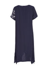 Ora Print Panel Maxi Dress, Navy & White