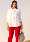 Ora Embroidered Shape Shirt, White