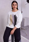 Ora Brushstroke Graphic Sweatshirt, White