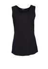 Ora Round Neck Tank Top, Black