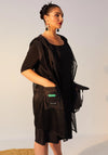 Ora Two Piece Mesh Jacket & Dress, Black