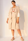 Ora Two Piece Jacket & Dress, Stone & Cream