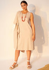 Ora Two Piece Jacket & Dress, Stone & Cream