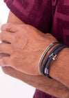 Pig & Hen Franky Double Bracelet, Navy