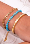 Pig & Hen Ladies Brontide Bracelet, Turquoise & Gold