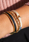 Pig & Hen Ladies Emily Bangle, Black & Gold