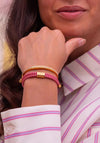 Pig & Hen Little Lewis Ladies Bracelet, Ivory & Lipstick