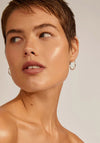 Pilgrim April Small Hoop Earrings, Silver