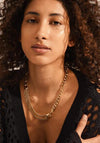 Pilgrim Friends Chunky Curb Chain Necklace, Gold